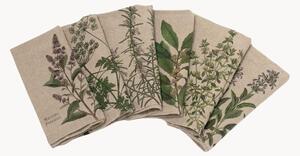 Ľanové obrúsky Fine Herbs, 6 ks