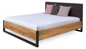 Manželská posteľ Verona 180x200 v kombinácii dub a kov (niekoľko farebných variantov)