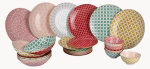 Porcelánová súprava riadu Confusion In Colors, 6 osôb, 24 ks
