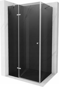Mexen Roma, sprchovací kút 70 (dvere) x 80 (stena) cm, 6mm šedé sklo, chrómový profil, 854-070-080-01-40