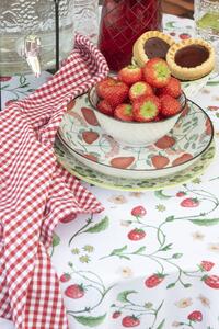 Bavlnený podsedák s výplňou s motívom lesných jahôd Wild Strawberries - 40 * 40 cm