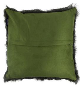 Zelený kožený vankúš Capra green - 40 * 40 * 10cm