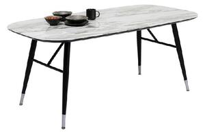 Catania jedálenský stôl 180x90 bielo-čierny