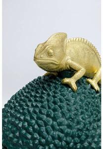 Chameleon dóza zelená/zlatá 34 cm