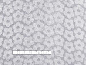 Biante Mikroplyšová deka MIP-025 Svetlo sivé kvety 75x100 cm