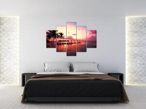 Západ slnka v exotike - obraz (Obraz 150x105cm)