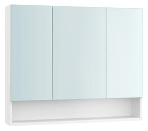 SONGMICS Kúpeľňová zrkadlová skrinka Vasagle Masli 90 cm biela