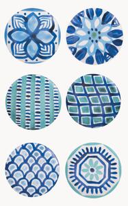 Porcelánové raňajkové taniere Aquazul, 6 ks