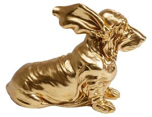 Coiffed Dog dekorácia zlatá 52 cm