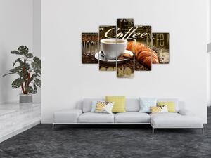 Káva s croissantom - obraz (Obraz 150x105cm)
