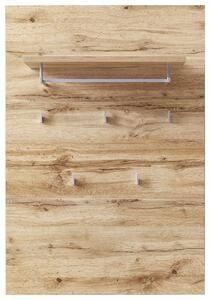 VEŠIAKOVÝ PANEL, strieborná, farba duba, 80/117/30 cm Voleo - Vešiakové steny