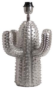 Strieborná kovová stolná lampa Cactus -Ø 24*34 cm/ E27