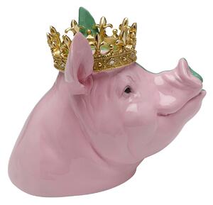 Crowned Pig dekorácia viacfarebná