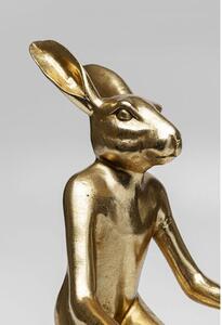 Cyclist Rabbit dekorácia 39 cm zlatá