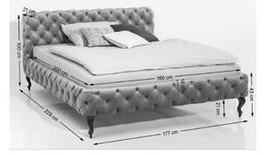 Desire Velvet manželská posteľ 160x200 cm ružovo fialová