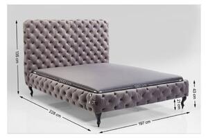 Desire High manželská posteľ 180x200 cm strieborno sivá