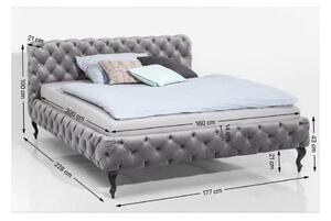 Desire Velvet manželská posteľ 160x200 cm béžová