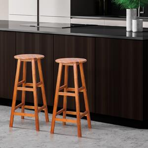 2-dielny set barových stoličiek z akáciového dreva – hnedé JR17