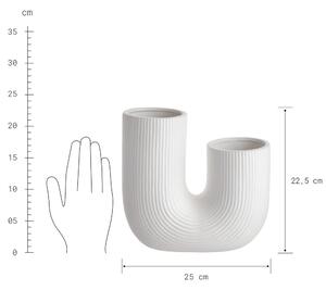 TUBE Váza ryhovaná 23 cm