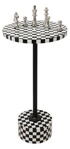 Domero Chess príručný stolík čierny/biely 25cm