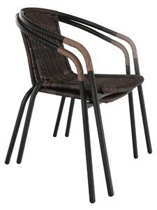 Záhradná stolička Durley (hnedá + čierna). Vlastná spoľahlivá doprava až k Vám domov. 744499
