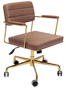 Dottore kancelárska stolička hnedá/zlatá