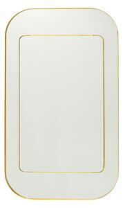 Double Row nástenné zrkadlo zlaté 140x80 cm