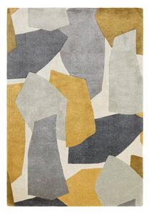 Ručne tkaný koberec z recyklovaných vlákien v okrovo žltej a sivej farbe 160x230 cm Rómy – Asiatic Carpets