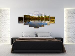 Obraz na stenu - lesné jazierko (Obraz 210x100cm)