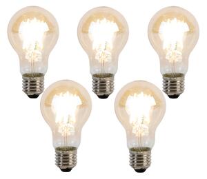Sada 5 stmievateľných LED žiaroviek E27 Kelvin A60 Goldline 8W 806lm 2000-2700K