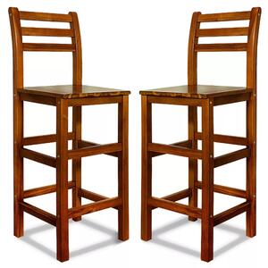 2-dielny set barových stoličiek z agátového dreva, Casaria