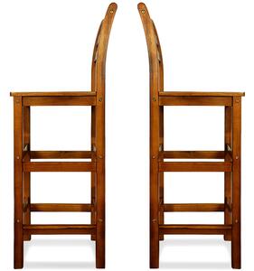 2-dielny set barových stoličiek z akáciového dreva