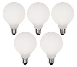 Sada 5 stmievateľných LED žiaroviek E27 G95 matné 4W 430lm 2200-4000K