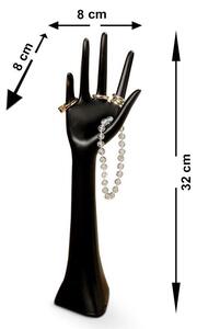 DekorStyle Stojan na šperky Hand 32 cm čierny