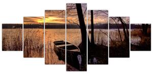 Obraz lodičky na jazere (Obraz 210x100cm)
