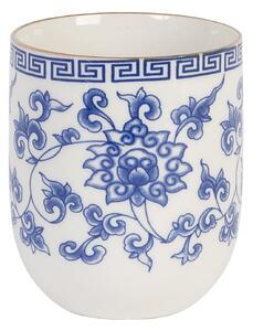 Pohárik na čaj modré kvety - Ø 6 * 8 cm / 0,1l