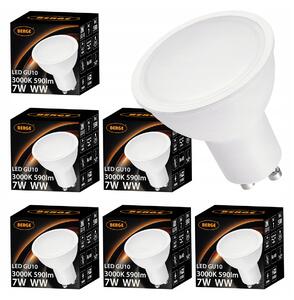 6x LED žiarovka GU10 8W teplá farba 3000K 720lm SMD 2835