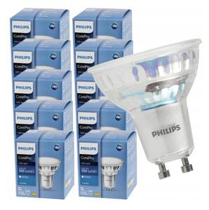 10x GU10 LED žiarovka PHILIPS 4,9W 550lm 4000k prémiová