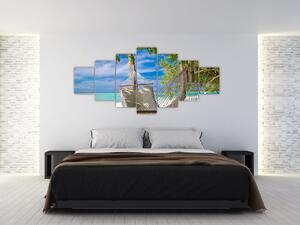 Obraz ležadla na pláži (Obraz 210x100cm)