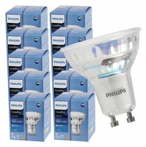 10x GU10 LED žiarovka PHILIPS 4,9W 550lm 4000k prémiová