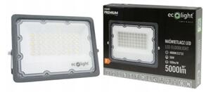 LED reflektor 50W 4000K 5000LM IP65 čierny - neutrálná biela
