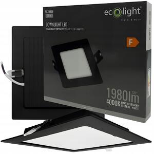 LED zapustené stropné svietidlo 18W 1980lm 4000K čierne