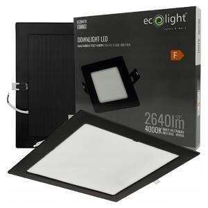 LED zapustené stropné svietidlo 24W 2640lm 4000K čierne