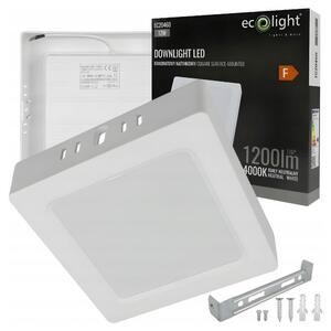 LED stropné svietidlo 12W 1200lm prisadené štvorcové svietidlo 4000K