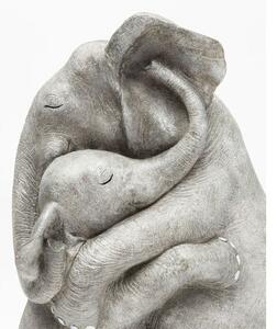 Elephant Hug dekorácia šedá