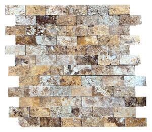 Kamenný obklad, Travertin zlatý, mozaika 29x35,5x2 TMS103