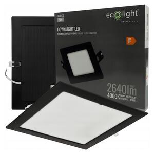 LED zapustené stropné svietidlo 24W 2640lm 4000K čierne
