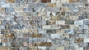 Kamenný obklad, Travertin scabos, mozaika 2,3x4,8 cm, TMS204