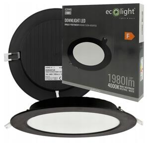 LED zapustené stropné svietidlo 18W 1980lm 4000K čierne