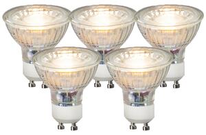 Sada 5 LED žiaroviek GU10 COB 3,5W 330lm 3000K